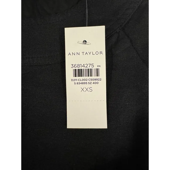 Ann Taylor Black Embroidered Sleeveless Top - Size XXS, NWT - Picture 9 of 12